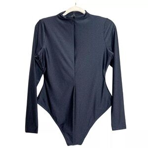 SKIMS Disco Long Sleeve Thong Bodysuit